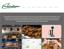 Tablet Screenshot of cunninghamspubandgrill.com